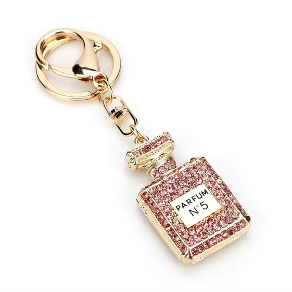 Accessories - Brand New Pink Perfume Bottle Bag Charm Keychain